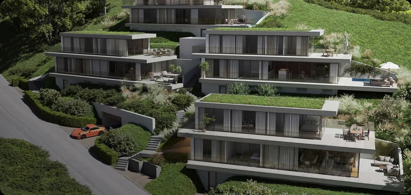 Bewilligtes Neubau-Projekt – Modernes Reiheneckhaus mit Minergie P